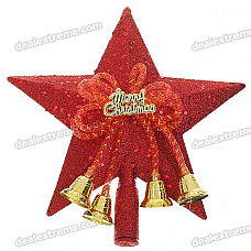 Festive Christmas Decoration - Shining Pentagram Figure Ornaments for Christmas Tree (5-Pack)