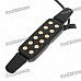 Universal 12-Holes Guitar Pickup - Black + Silver (290-Cable Length)