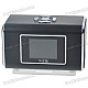 Rechargeable Portable 1.3" LCD TF/USB MP3 Music Speaker with FM Radio - Black (3.5mm Jack)