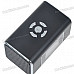 Rechargeable Portable 1.3" LCD TF/USB MP3 Music Speaker with FM Radio - Black (3.5mm Jack)