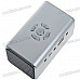 Rechargeable Portable 1.3" LCD TF/USB MP3 Music Speaker with FM Radio - Silver (3.5mm Jack)