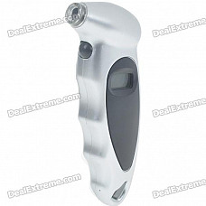 Portable Handheld 0.8" LCD Digital Tire Pressure Gauge - Silver + Black (1*CR2032 + 3*AG13)