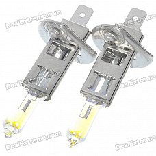 H1 55W 3000K Super Bright Car Yellow Light Bulbs (Pair/DC 12V)