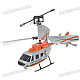 Rechargeable Wireless 3-CH Control Mini IR Helicopter with Gyroscope - Silver + Orange