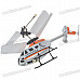 Rechargeable Wireless 3-CH Control Mini IR Helicopter with Gyroscope - Silver + Orange