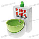 Ceramic Toilet Style Ashtray - White + Green