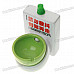 Ceramic Toilet Style Ashtray - White + Green