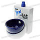 Ceramic Toilet Style Ashtray - White + Blue