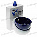 Ceramic Toilet Style Ashtray - White + Blue