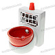 Ceramic Toilet Style Ashtray - White + Red