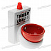 Ceramic Toilet Style Ashtray - White + Red