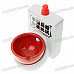 Ceramic Toilet Style Ashtray - White + Red