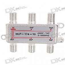 1-to-4 Coaxial TV Cable TAP Direction Cuppler (5~1000Mhz)