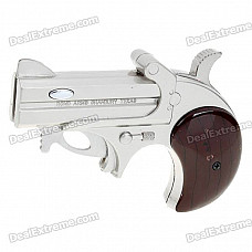 2-in-1 Pistol Shaped Butane Lighter with Retractable Knife