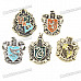 Harry Potter Hogwarts House Metal Pin Badge Set (5-Pieces Pack)