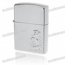 3D Sexy Woman Pattern Fuel Lighter - Silver