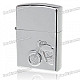 3D Motorbike Pattern Fuel Lighter - Silver