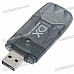 USB 2.0 SD Card Reader with DX Logo (Transparent Grey)