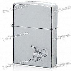 3D Scorpions Pattern Fuel Lighter - Silver