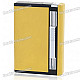 2-in-1 Cigarette Case with Butane Jet Torch Lighter - Yellow (Holds 8 Cigarettes)