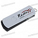 Compact USB Worldwide Internet TV/Radio/Games/MTV Stations Player Dongle (Silver + Black)