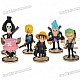 One Piece Figures Set with Display Base (6-Piece Set/Assorted)
