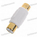 Gold Plated RCA Female to RCA Female Adapter - White