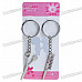 Unique Valentines' Zinc Alloy Keychains - Comb & Scissors Set