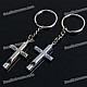 Unique Valentines' Zinc Alloy Whistle Keychains - Cross (Pair)