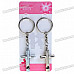 Unique Valentines' Zinc Alloy Whistle Keychains - Cross (Pair)