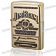 Genuine Zippo High Polish Brass Jim Beam Emblem Fuel Fluid Lighter