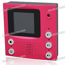 1.5" TFT LCD Video Memo Message Recorder with Magnet - Rose Red (2*AAA)