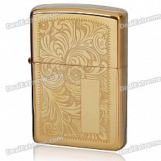 Genuine Zippo Metal Fuel Fluid Lighter - Golden