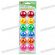 Smile Face Round Magnetic Button Fridge/Blackboard Magnets (12-Piece Pack/Color Assorted)