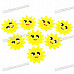 Sunflower Magnetic Button Fridge/Blackboard Magnets - Yellow (8-Piece Pack)