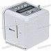 Stylish Portable MP3 Music Speaker with FM Radio/SD Slot/USB Host/Multi-Color LED - White