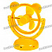 USB/3*AA Powered Cute Tiger Style 3-Blade Cooling Desk Fan - Yellow