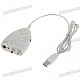 Guitar to USB Interface Link Cable for PC/Mac Recording - White (115CM)