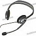 Genuine Logitech H110 Stereo Headset with Microphone - Black (3.5mm Jack/240CM-Cable)