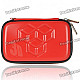 Stylish Protective Carrying Pouch with Hand Strap + Cleaning Cloth for Nintendo 3DS - Red