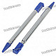 Aluminum + Plastic Extendable Stylus for Nintendo 3DS - Blue (2-Piece Pack)