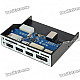 Multi-Function Front Panel 3-Port USB 3.0 Hub + ESATA + Card Reader Combo