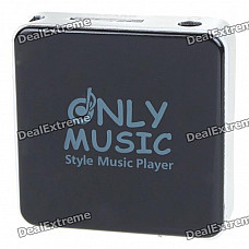 Stylish Mini USB Rechargeable MP3 Player - Black (Support 8GB TF Card)