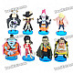 Cute ONE PIECE Vinyl Plastic Figures with Display Bases Set (8-Piece Set)