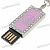 Fashion USB 2.0 Love Pattern Flash Drive Memory Disk - Silver + Pink (8G)