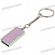 Fashion USB 2.0 Love Pattern Flash Drive Memory Disk - Silver + Pink (16G)