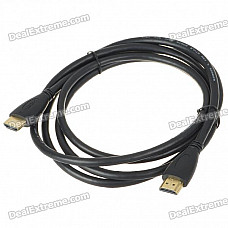 Gold Plated HDMI V1.4 A-Type Male to A-Type Male Connection Cable - Black (1.8M-Length)