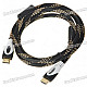 Gold Plated HDMI V1.4 Male to Male Shielded Connection Cable - Black (1.5M-Length)