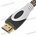 Gold Plated HDMI V1.4 Male to Male Shielded Connection Cable - Black (1.5M-Length)