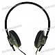 Stylish Stereo Headphones Headset Earphones - Army Green (3.5mm Jack/1.2m Cable)